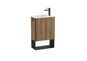 Cloakroom vanity unit and basin