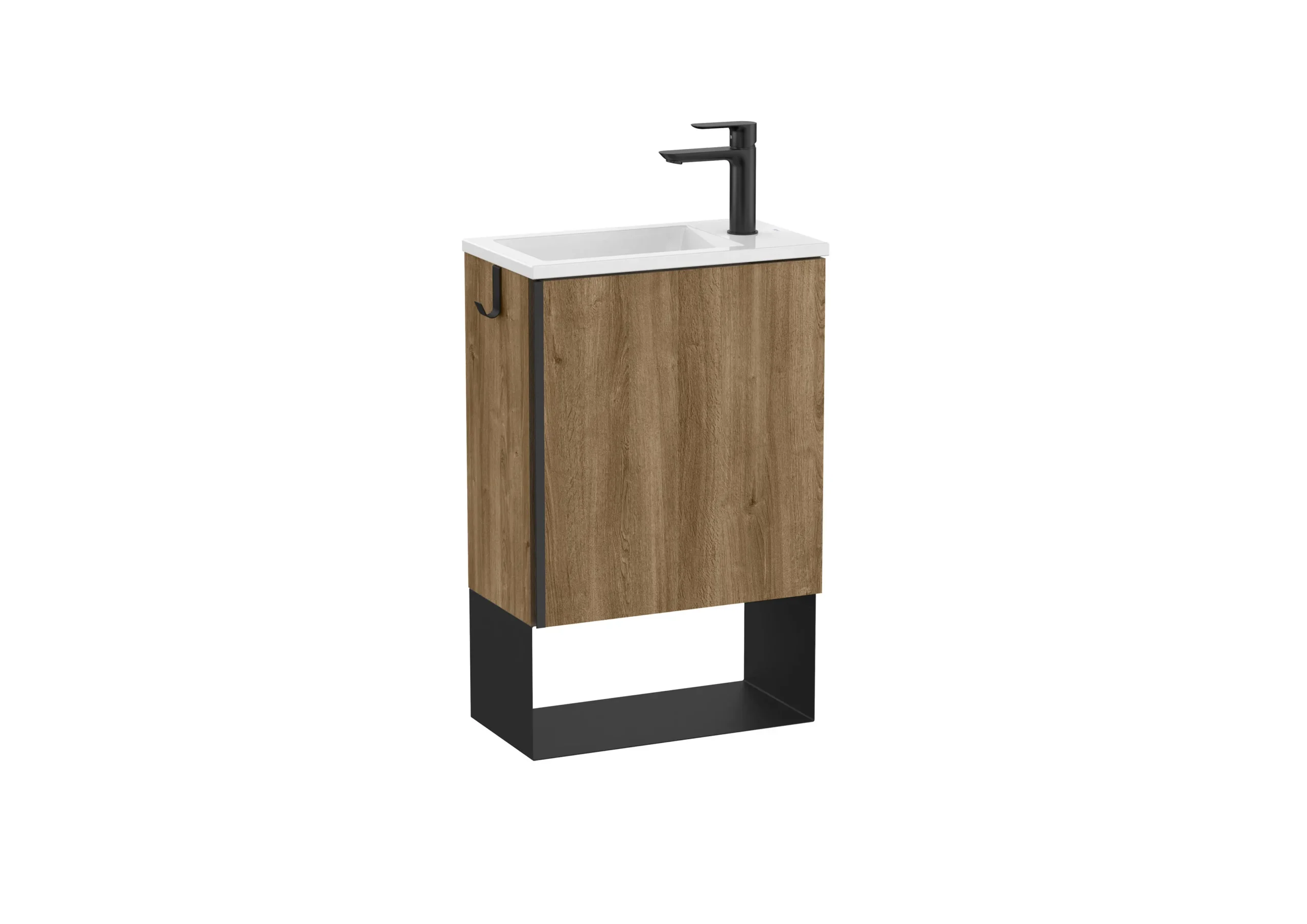 Cloakroom vanity unit and basin